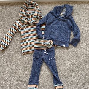 Lulu and Roo matching set (2 hoodies and pants)